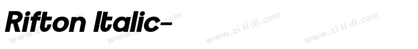 Rifton Italic字体转换
